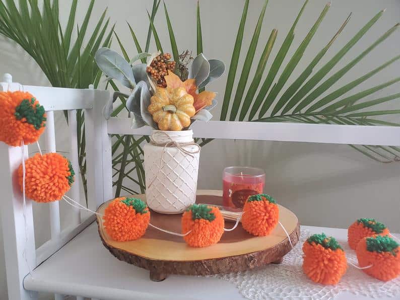 16. Pom Pom Pumpkin Garland 16. Pom Pom Pumpkin Garland