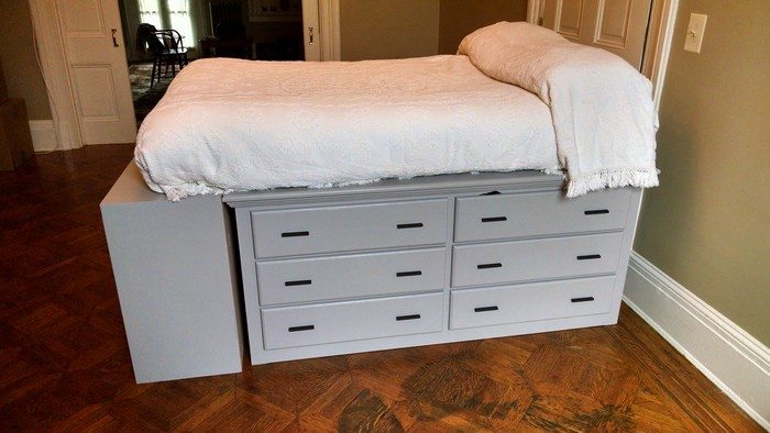 18 Exquisite Diy Platform Bed Projects, How To Build A Twin Size Bed With Storage