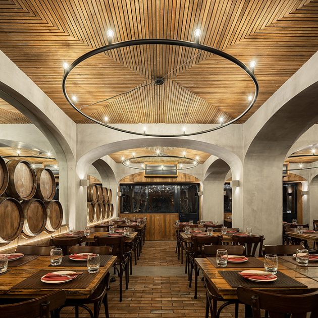BARRIL Restaurant by Paulo Merlini Architects in Gondomar, Portugal