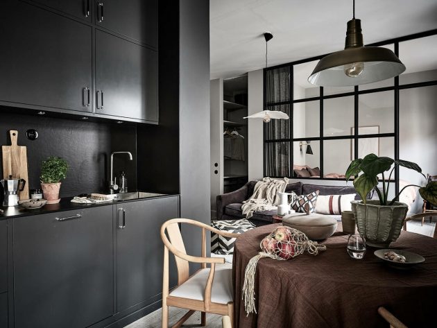 Dark Scandinavian Apartment You Will Immediately Love