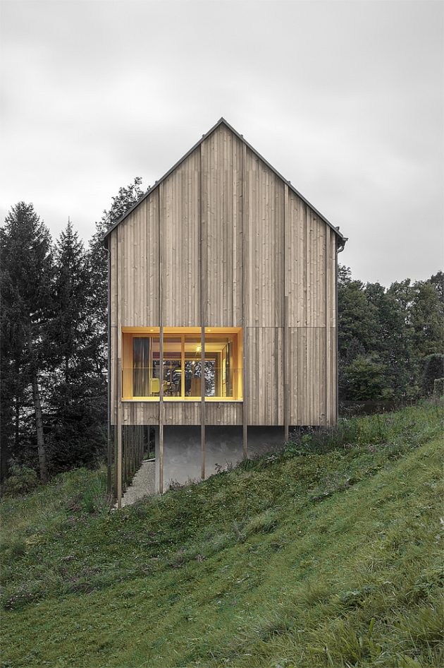 Haus am Stürcherwald by Bernardo Bader Architekten in Laterns, Austria