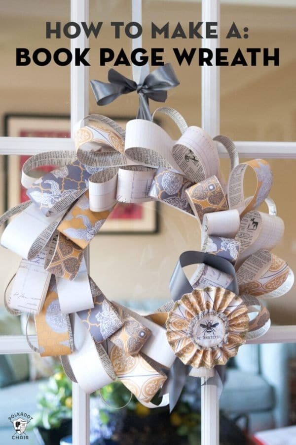 15 Brilliant DIY Wreaths You Can Make Using Old Book Pages