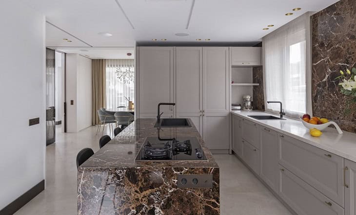 A Sophisticated Chalet in Chocolate And Gold Tones A Sophisticated Chalet in Chocolate And Gold Tones