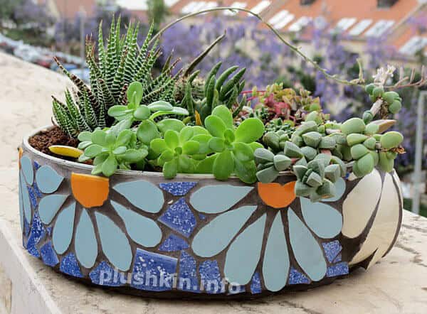 3. Daisy Mosaic Garden Planter Pot 3. Daisy Mosaic Garden Planter Pot