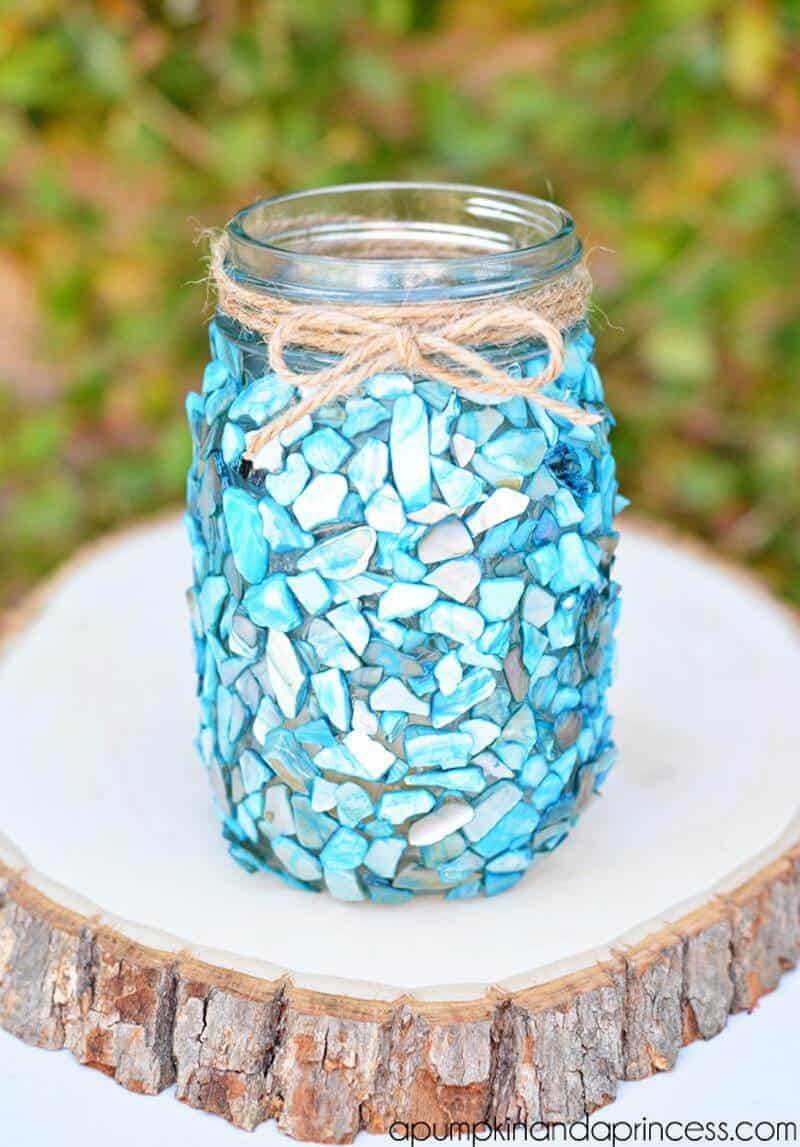 8. DIY Mosaic Mason Jar Luminaries 8. DIY Mosaic Mason Jar Luminaries