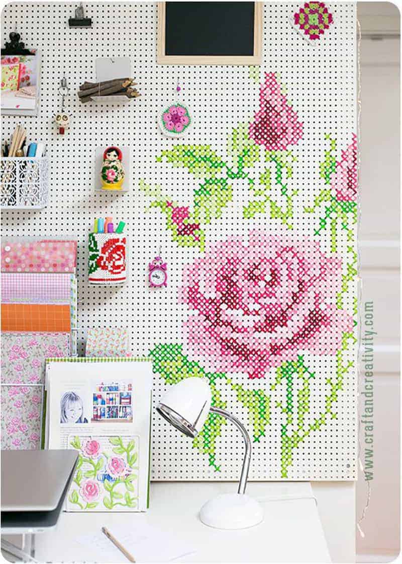 4. Colorful Pegboard Organizer 4. Colorful Pegboard Organizer