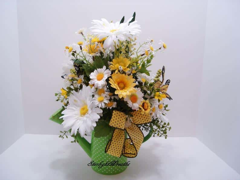 14. Daisies Watering Can Centerpiece 14. Daisies Watering Can Centerpiece