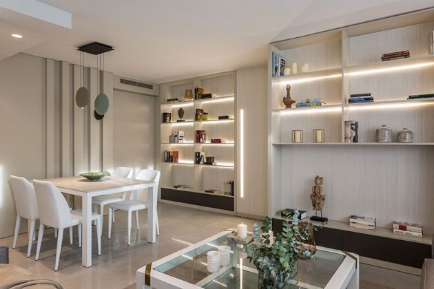 Chromatic Contrasts, Simple And Modern Lines Characterize This Home