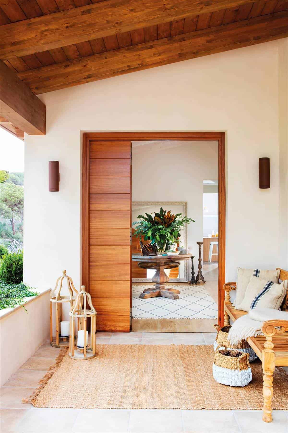 8. AN EXTERIOR HALL AND AN INTERIOR HALL