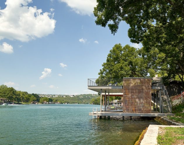 Ski Slope Residence - A Vintage Lake Austin Home with a Hexagon View by LaRue Architects