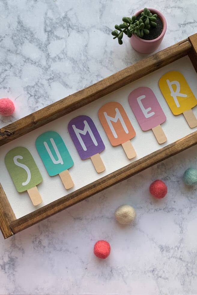 11. DIY SUMMER POPSICLE SIGN 11. DIY SUMMER POPSICLE SIGN