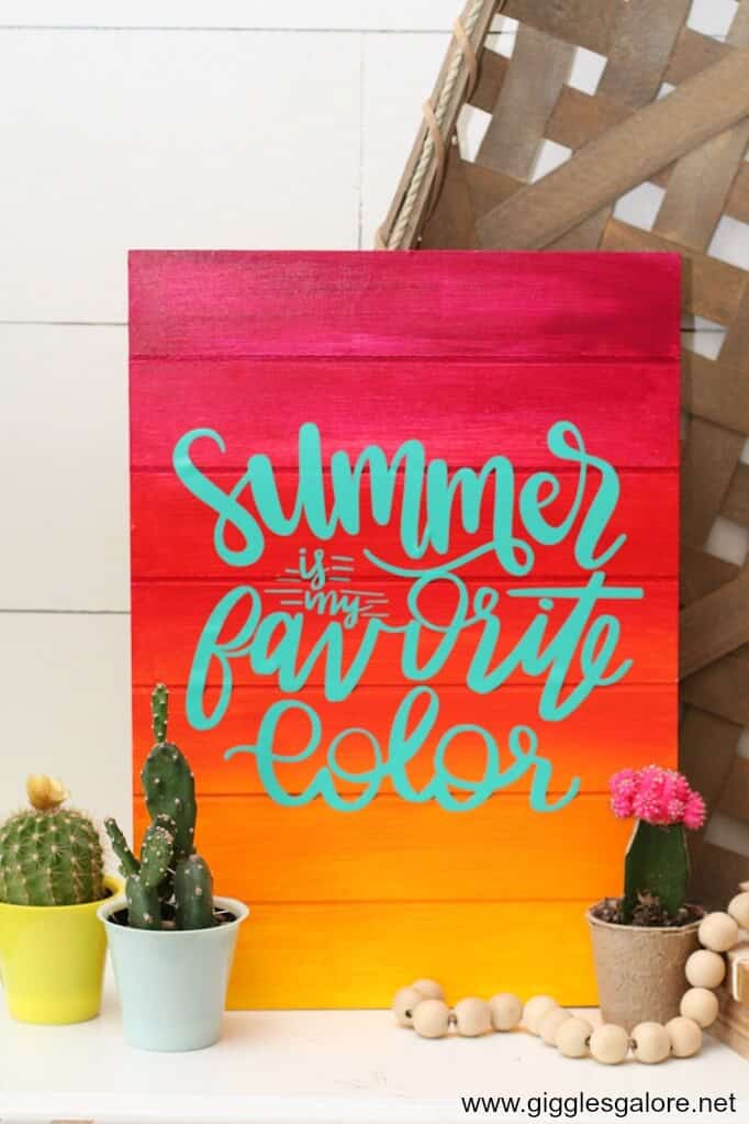 9. DIY SUMMER SUNSET PALLET SIGN ART 9. DIY SUMMER SUNSET PALLET SIGN ART
