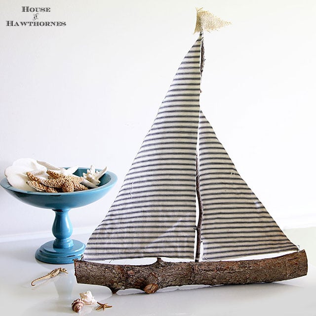 15. DIY RUSTIC SAILBOAT 15. DIY RUSTIC SAILBOAT
