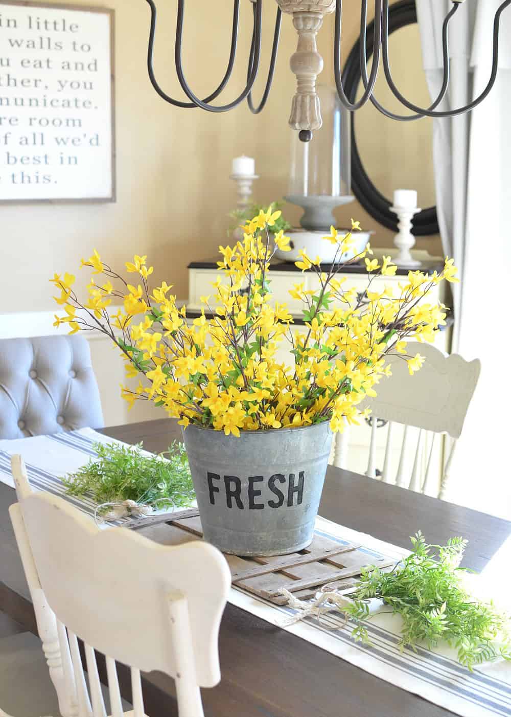 2. DIY Bucket of Flowers Summer Centerpiece 2. DIY Bucket of Flowers Summer Centerpiece