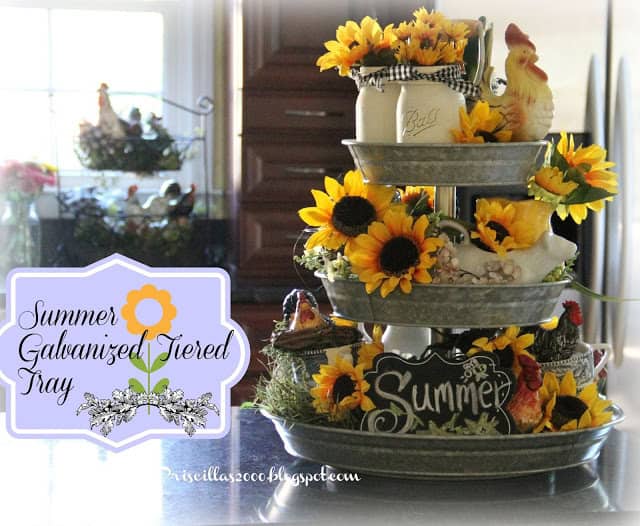 4. Summer Galvanized Tiered Tray 4. Summer Galvanized Tiered Tray