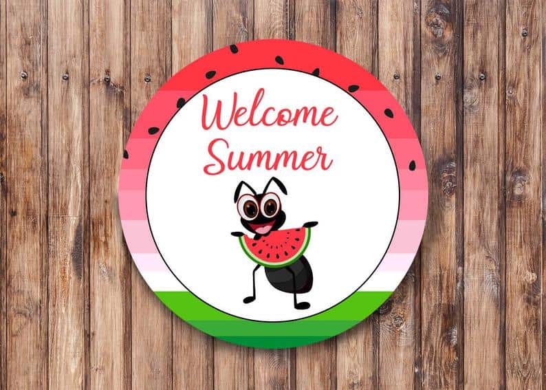 1. Welcome Summer Ant Wreath Sign 1. Welcome Summer Ant Wreath Sign