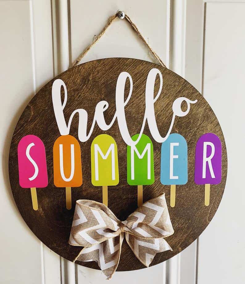 5. Hello Summer Door Hanger 5. Hello Summer Door Hanger