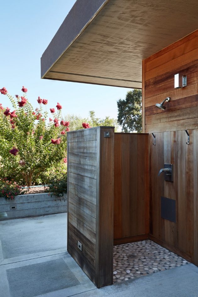 Sonoma Pool House and Guest House by Klopf Architecture in California, USA