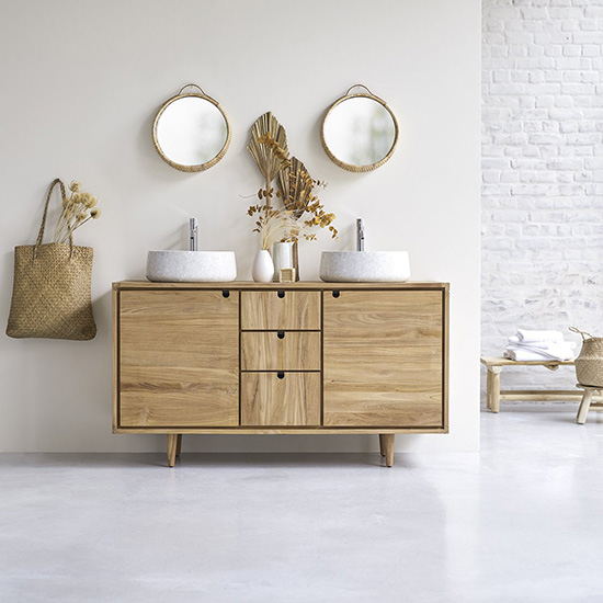 The Warmth And Authenticity That This Solid Wood Bathroom Furniture Brings Is Incredible