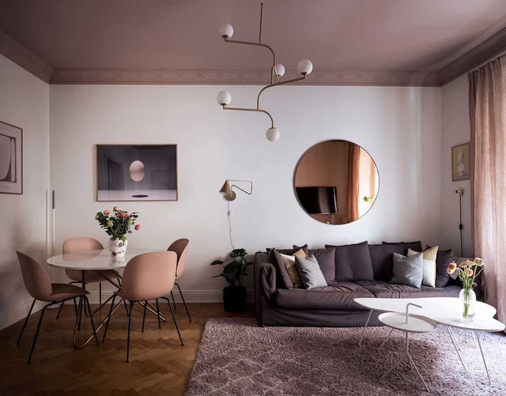 A Pink Ceiling In The Living Room Is The Perfect Decor A Pink Ceiling In The Living Room Is The Perfect Decor