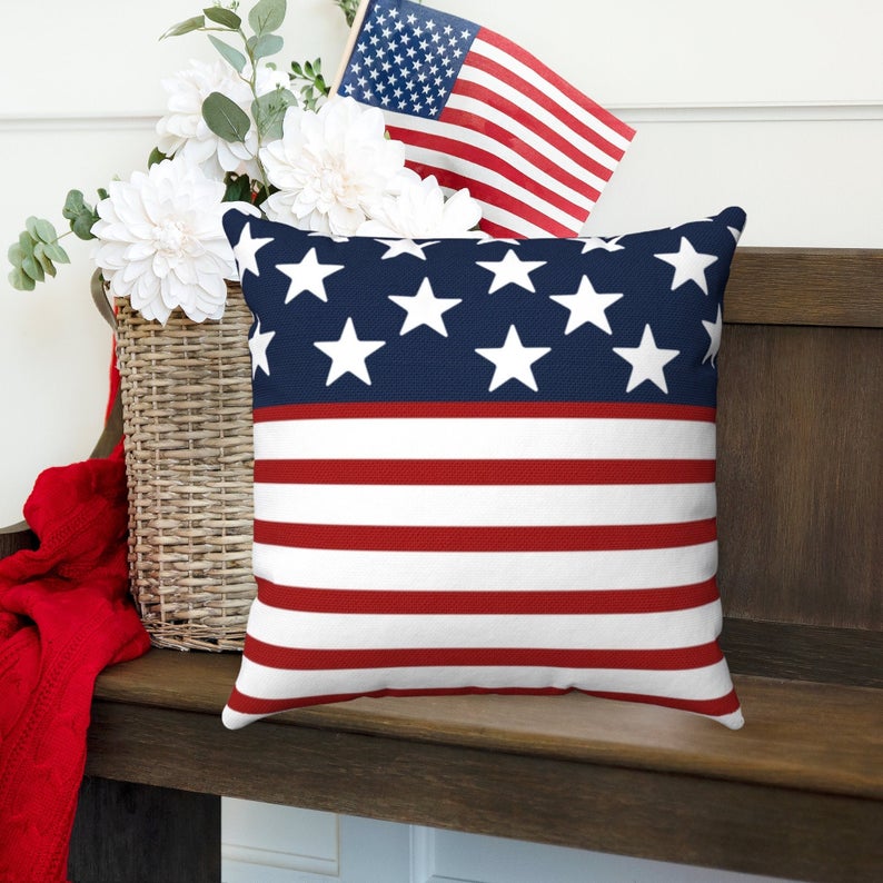 16 Beautiful 4th of July Pillow & Pillow Cover Designs