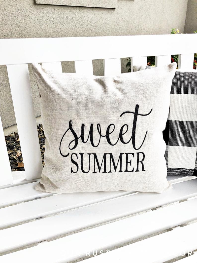 1. Sweet Summer Time Pillow Cover 1. Sweet Summer Time Pillow Cover