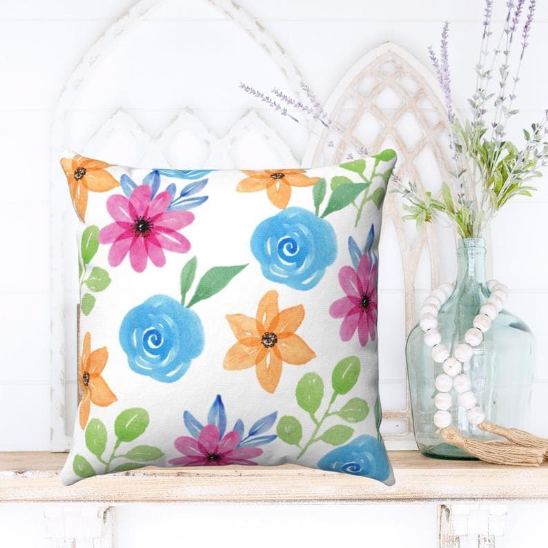 7. Flower Throw Pillow Cover 7. Flower Throw Pillow Cover