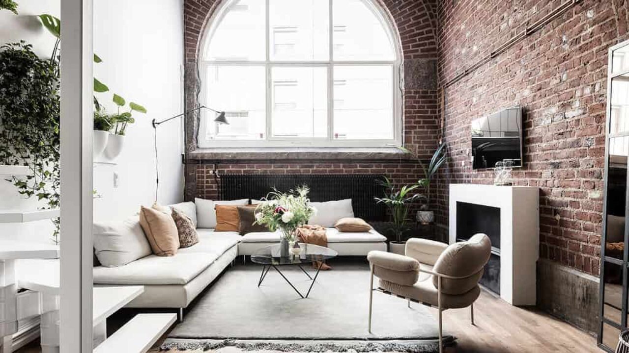 Red Brick Wall Living Room Ideas Baci Living Room