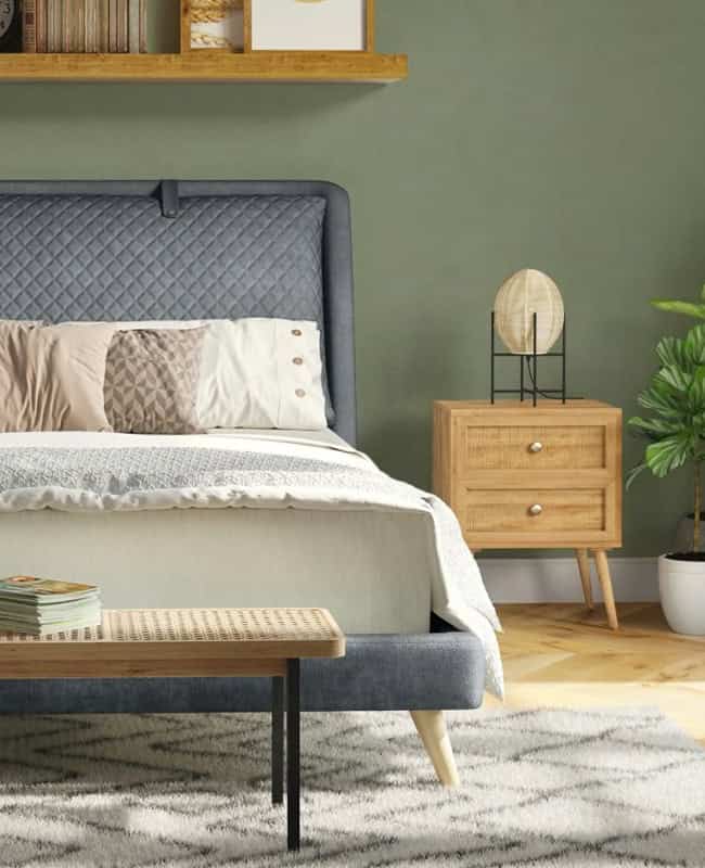 A Cane Bedside Table For The Bedroom A Cane Bedside Table For The Bedroom