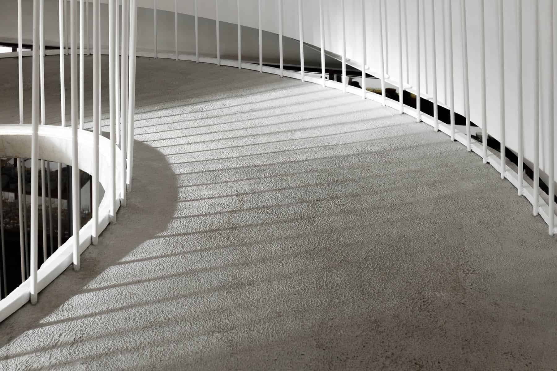 Office stairs as a sculptural piece designed by Paulo Merlini Architects Office stairs as a sculptural piece designed by Paulo Merlini Architects