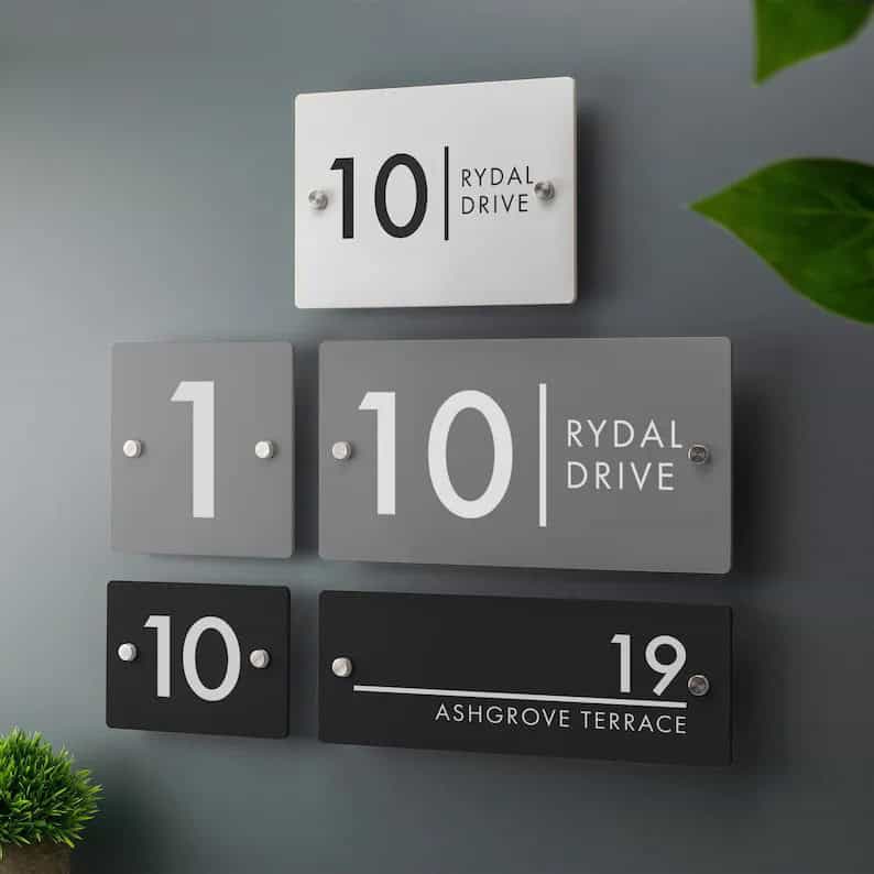 15 Sleek Modern House Number Designs Any Modern Home Needs
