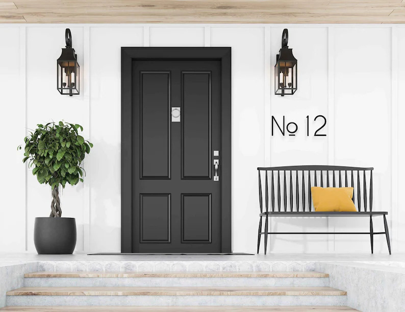15 Sleek Modern House Number Designs Any Modern Home Needs