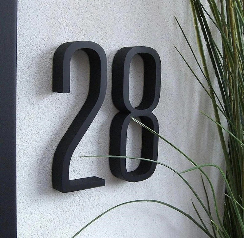 15 Sleek Modern House Number Designs Any Modern Home Needs