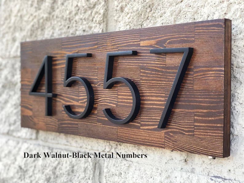 15 Sleek Modern House Number Designs Any Modern Home Needs