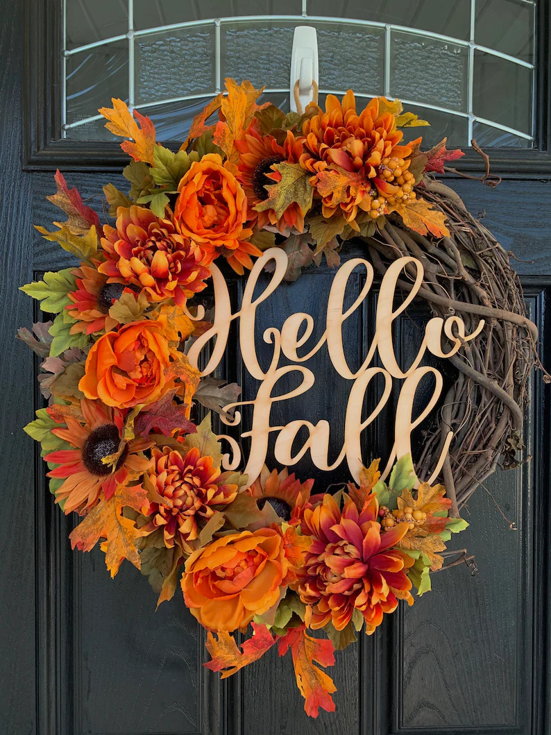 15 Wonderful Fall Wreath Designs That You Will Adore