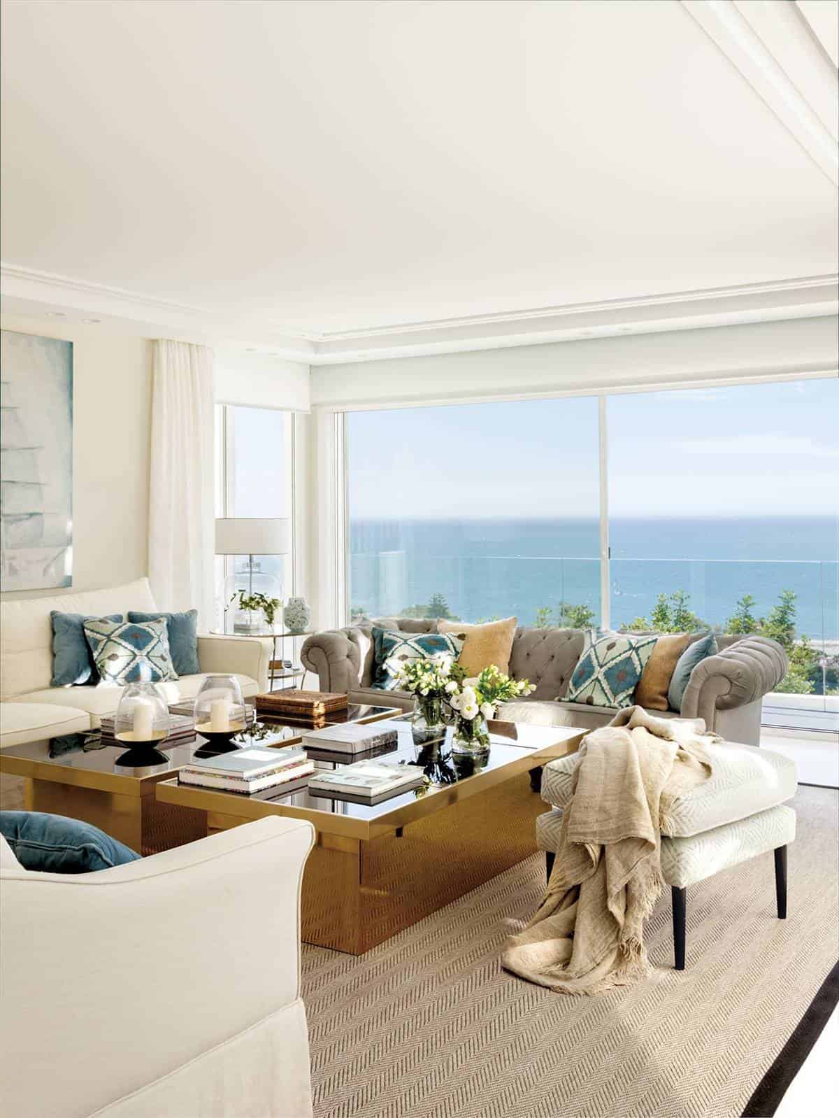 A Beach House With A Very White Base And Color Accents A Beach House With A Very White Base And Color Accents