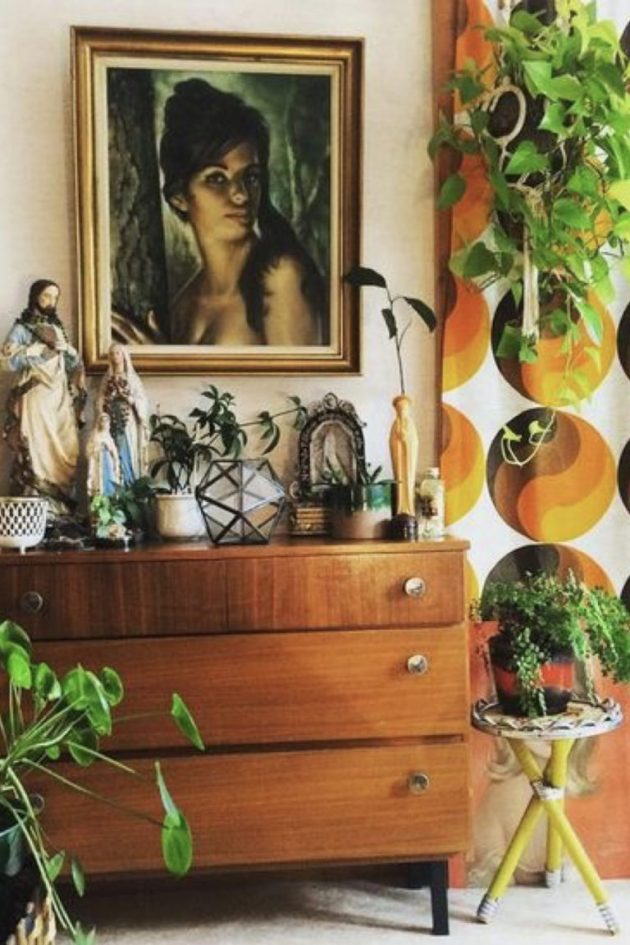 Green Plants And Vintage Furniture