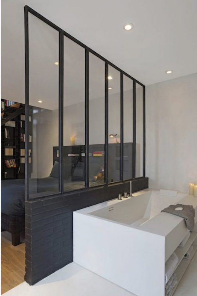 A Glass Roof In The Bathroom