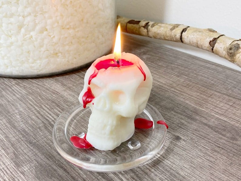 9. Bleeding Skull Figurine Candle 9. Bleeding Skull Figurine Candle