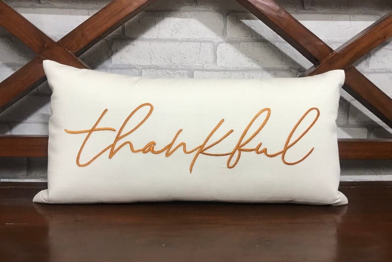 4. Thankful Text Pillow 4. Thankful Text Pillow