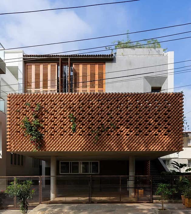 Brickly Affair Residence by Greyscale Design Studio in Bengaluru, India