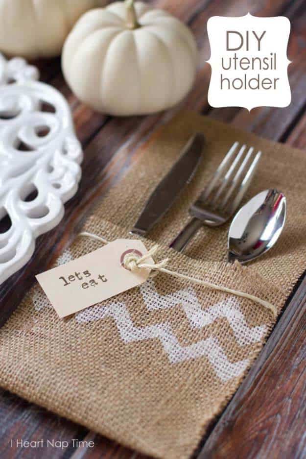 2. Burlap Utensil Holder 2. Burlap Utensil Holder