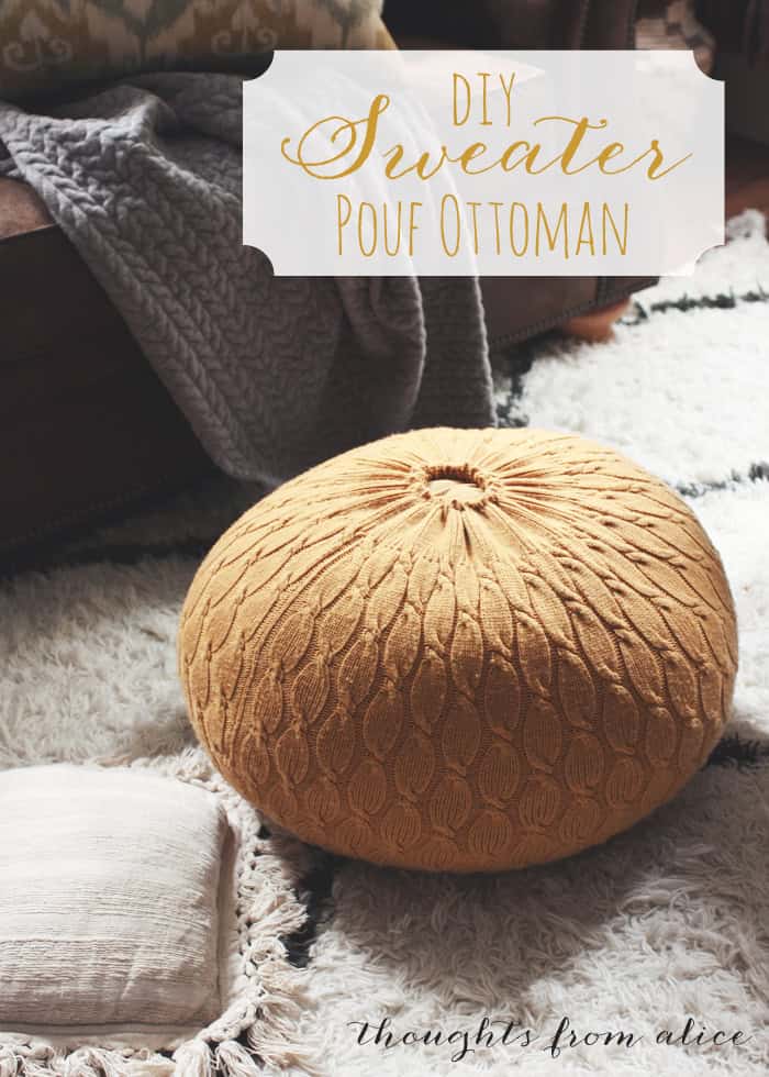 2. DIY SWEATER POUF OTTOMAN 2. DIY SWEATER POUF OTTOMAN