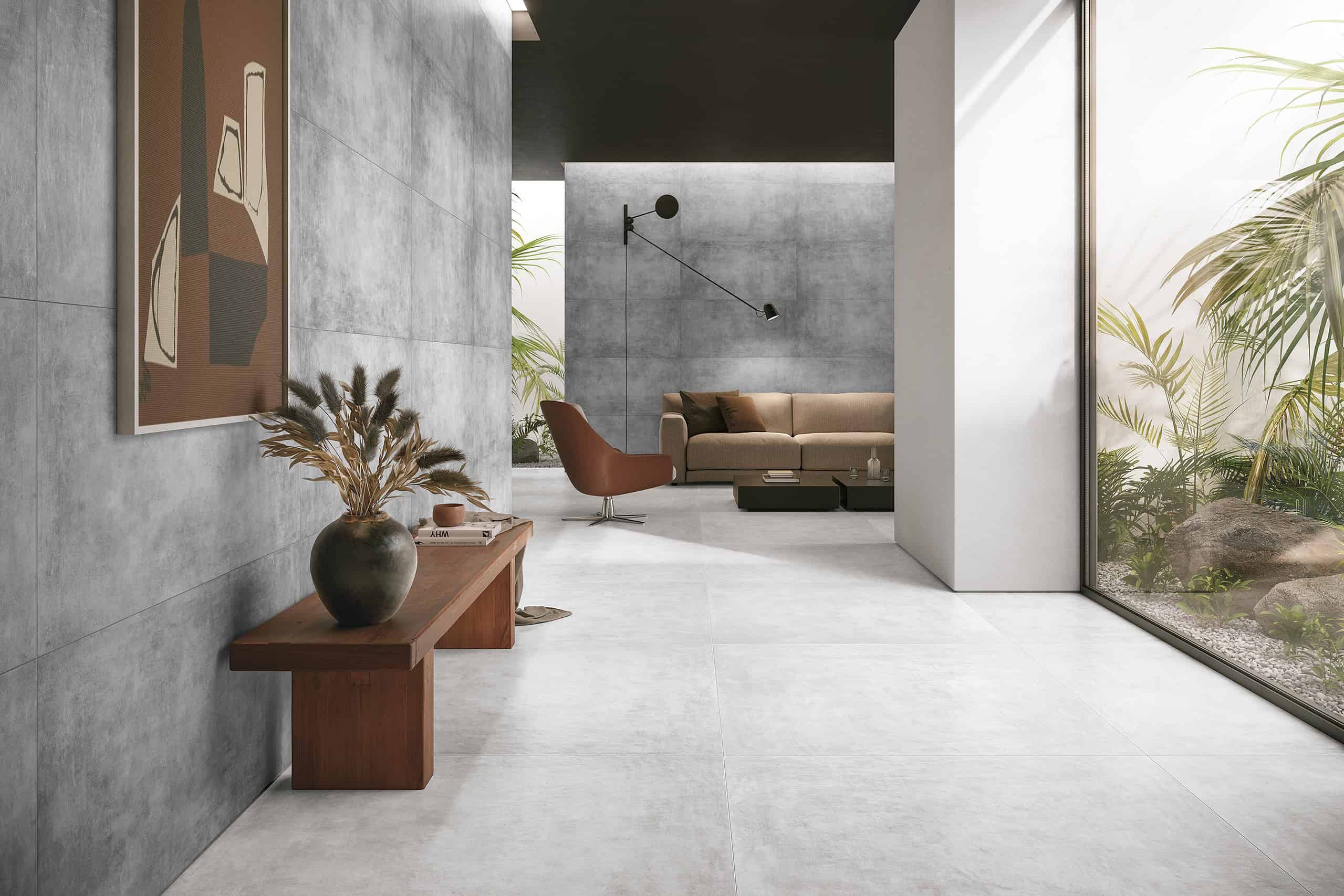 How to Decor with Concrete-look Tiles?
