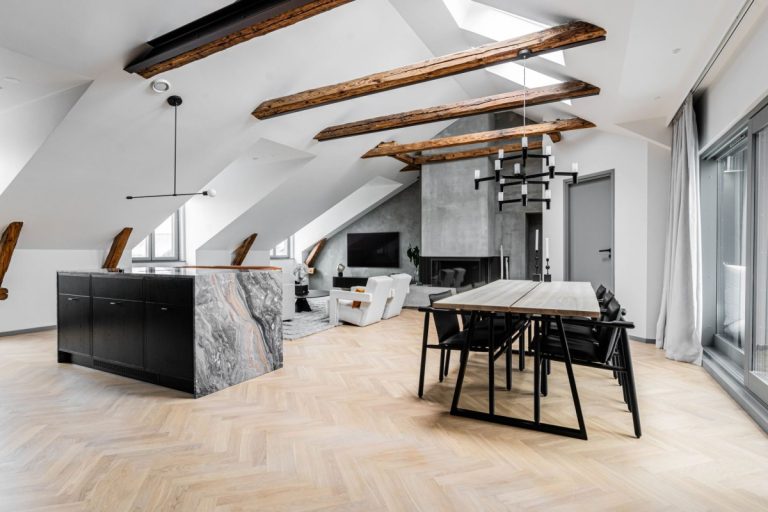 Black Kitchen With Arabescato Marble Countertop Black Kitchen With Arabescato Marble Countertop