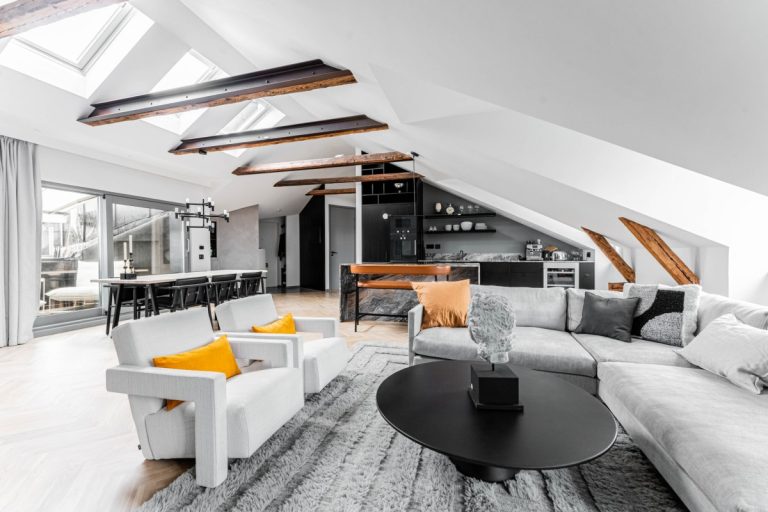 Black Kitchen With Arabescato Marble Countertop Black Kitchen With Arabescato Marble Countertop