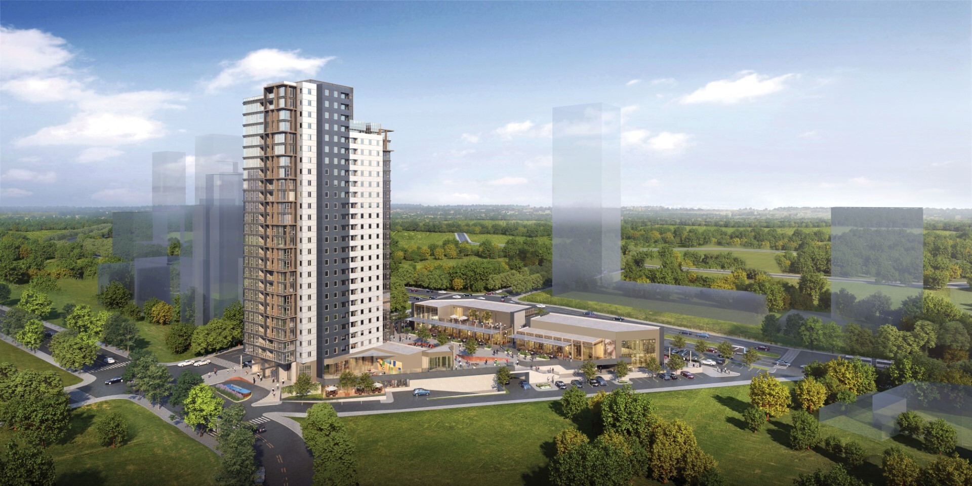 Mira Residence - A Landmark Residential Tower and Retail Block by Aura Design Studio