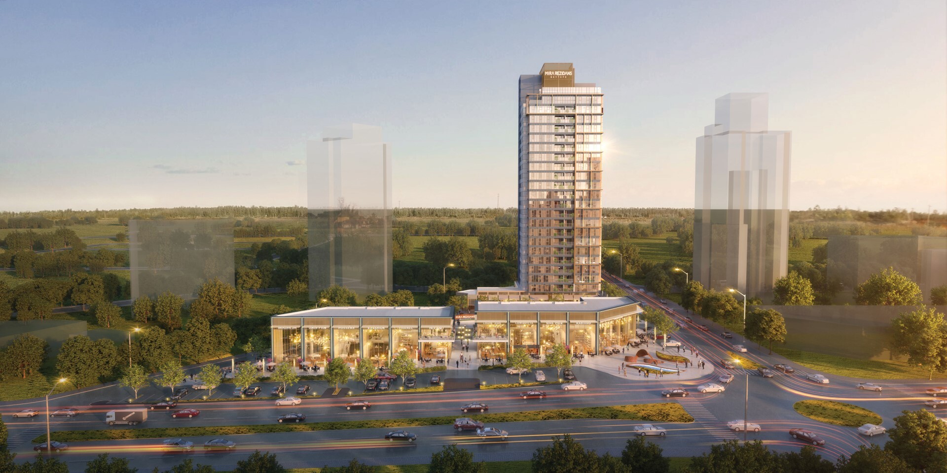 Mira Residence - A Landmark Residential Tower and Retail Block by Aura Design Studio