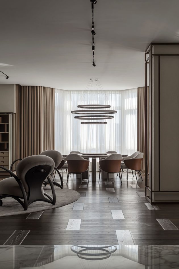 Architectural excellence in the interior design of Grand Apartment by YODEZEEN