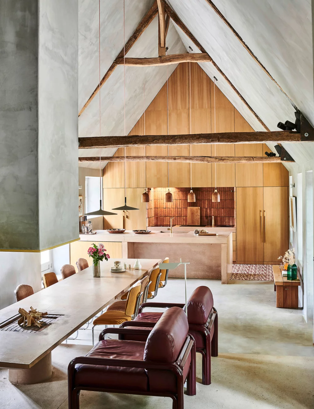 A large kitchen open to the living room A large kitchen open to the living room